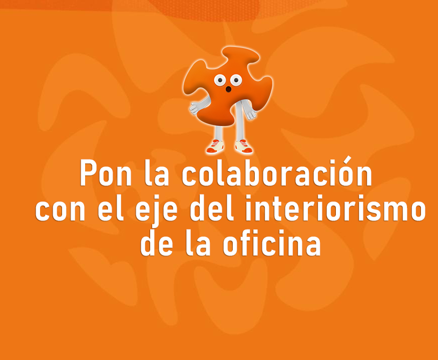Pon la colaboración con el eje del interiorismo de la oficina