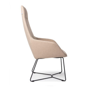 Sillón de visita Kent respaldo alto base trineo