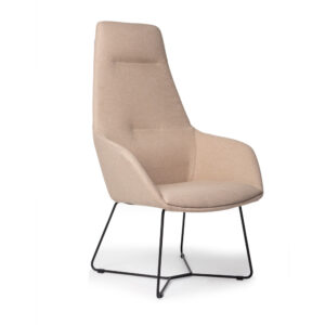 Sillón de visita Kent respaldo alto base trineo